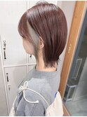 【トレンド】ピンクブラウンカラー インナーグレージュカラー