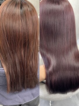 ランド 千葉(land) 髪質改善カラー　ピンクブラウン