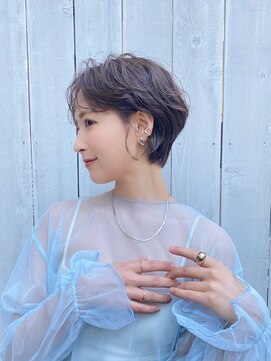 ロウ ジャム 川崎(ROW JAM) ロングくびれヘア_カーキグレージュマッシュショート