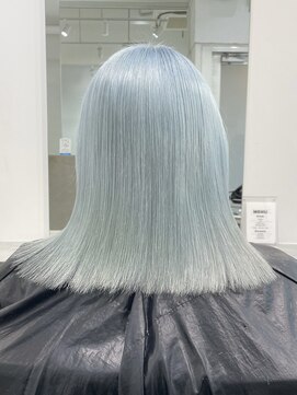 ジーナ オモテサンドウ(XENA) 水色カラー×ペールトーン×ホワイトブロンド×ホワイトカラー