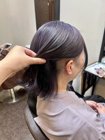 キャラ 池袋本店(CHARA)&nbsp;ツーブロックボブ×ホワイトパープル/ハイトーンカラー