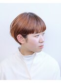 マッシュショート#オレンジ#ブリーチ#ダブルカラー#浜松#浜北