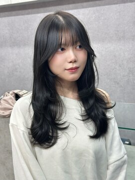 ワンカールロングレイヤー＋暗髪グレージュ