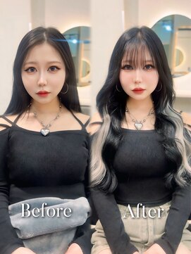 ラピス 福岡天神店(Lapis) ホワイトシルバーインナー×エクステ80枚