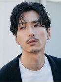 新橋メンズパーマツイストスパイラルパーマ波巻きニュアンス