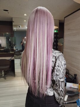 ヘアメイク フォックス 錦店(hair make FOX) ピンクカラー×ハイライト