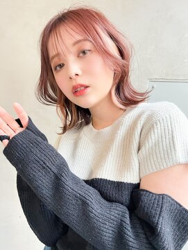 エース (ACE) ACE 横浜　外ハネ×ピンクベージュ