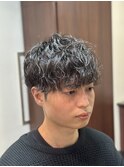 波巻き/メンズパーマ/束感ショート/ツーブロックマッシュ/理容室