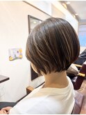 30代40代50代前下がりショートグラボブ【髪質改善/百合ヶ丘】