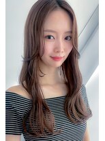 クシュ 所沢西口プロぺ通り(kusyu... )&nbsp;くびれヘア韓国風巻きアプリコットオレンジ夏ハイライトカラー