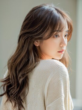 エリマ 横浜西口(elima) 横浜西口レイヤーカットミルクティーベージュアッシュカラー30代