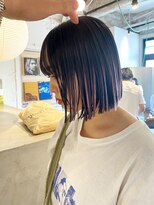 ルーム(Loom.)&nbsp;デザインカラーコントラストハイライト切りっぱなしボブ