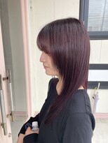 ワークスヘアー(WORKS HAIR)&nbsp;ブリーチなしワインレッド