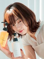 ファムバイアヴァンス(Femme by AVANCE.)&nbsp;透け感レイヤーボブ × フェイスハイライト暗めカラー