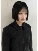 顎上タッセルカット/切りっぱなしボブ/韓国ボブ/タンバルモリ
