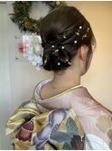 成人式シニヨンヘアセット
