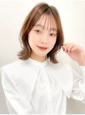 ・大人ガーリーダークアッシュ似合わせカットミディアムレイヤー