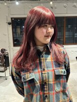 ラミエ バイ メルト 吉祥寺(lamie by melt)&nbsp;小川/ブリーチなしwカラーチェリーピンク似合わせ暖色カラー