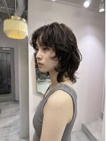 シール 梅田(CIRR) ミニボブショートウルフマッシュショートハッシュカット40代