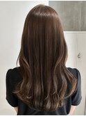 ブリーチなしのブラウンベージュカラー
