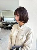 別府ショートボブ顔周りレイヤーカット髪質改善カラー