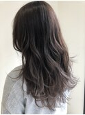 ハイ透明感ラベンダーアッシュ×ロングウェーブ【レーヴ 】
