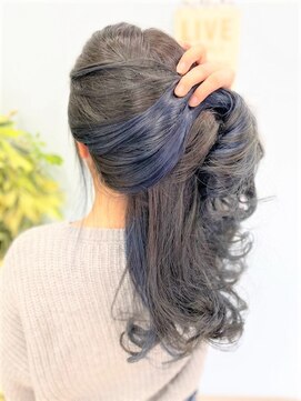 ヴァニラ(Vanilla) インナーカラー#ブルー#バレイヤージュ