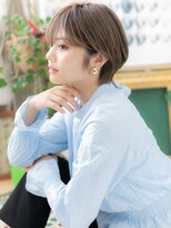 ブロンドカラー外国人風小顔ショートマッシュc5大宮20代30代40代