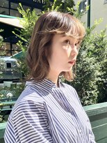 モテ髪ミディアムボブ/くびれヘア/アッシュベージュ20代30代40代