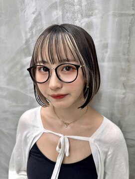 ロンド ストラーダ 心斎橋(Lond strada) マチルダボブ×インナーグレージュ【髪質改善/縮毛矯正】