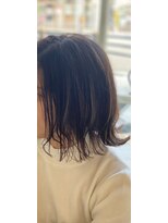 ヘアアートヒサ(HAIR ART hisa)&nbsp;「RYOKO」304050代 透け感ボブ×アッシュグレー