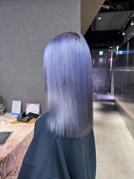 ペレ 栄店(PELE) デザインカラー/レイヤーカット/ウェットヘア/オリーブベージュ