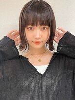 サンド 池袋 2nd(sand) 小顔切りっぱなしボブ/黒髪地毛風カラー/韓国ヘア