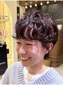 ウェーブミディアム似合わせカットメルティカラーショート/大宮