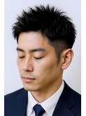 ビジネススパイキーショート黒髪爽やか20代30代