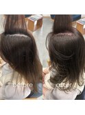 白髪も綺麗にぼかしたグレージュ