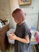 美容室カードル 新小岩店(Cadre)&nbsp;ボブ/ピンクベージュ/ブリーチ