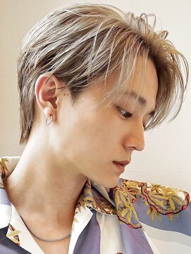 アズ ワン(AS ONE) 韓国ヘアコンマバング韓国マッシュセンターパートフェザーパーマ
