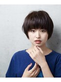 丸みショートボブ/20代30代40代×前髪あり