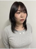 【 YOKE 】シャギーレイヤーウルフラベンダー