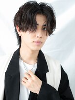 モッズヘア メン 仙台愛子駅前店(mod's hair men)&nbsp;20代30代韓国ブラック波巻きツイスパショートウルフヘアb仙台