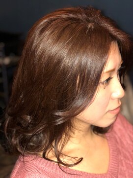 ナルシマ美容室 【レディース】艶感重視・透明感ピンクカラー