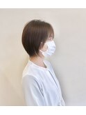 大人女子の丸みショート