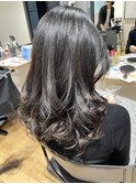 (中目黒徒歩1分)セミロングレイヤー白髪染めハイライトカラー