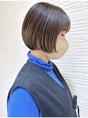 札幌ショート　大人かわいい丸みショートボブ　グラデーション