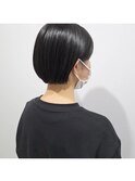 アッシュブラック/ステップボーンカット/20代30代40代