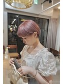 【ブリーチ２回】ベビーピンク×ショート