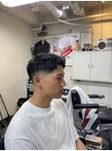 波巻き束感ショートツーブロックマッシュアップバングコンマヘア