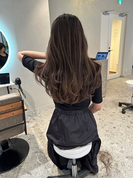 モアナ バイ ラナ 甚目寺店(MoanA BY LANA) デザインカラー/レイヤーカット/ウェットヘア/オリーブベージュ