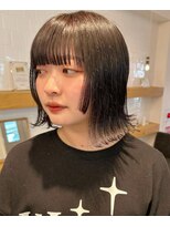 ナック 茶屋町(knack chayamachi) 透明感カラー/オリーブグレージュ/シャギーボブ